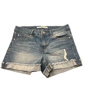 Celebrity Pink Denim Shorts Size 5/27 Medium Wash Distressed Cuffed
